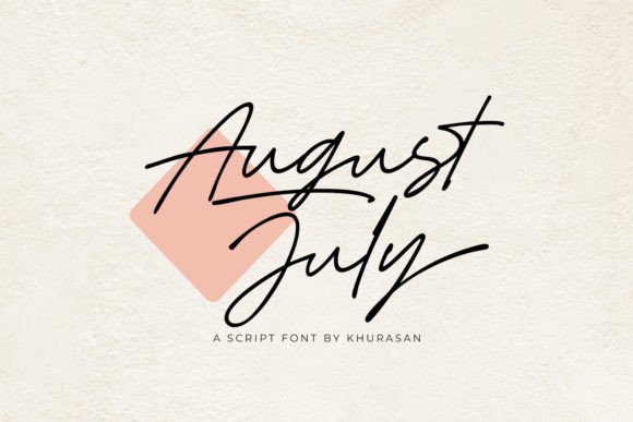August July Script Font for Web Design