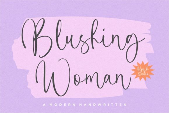 Blushing Woman Script Font for Handmade Creations