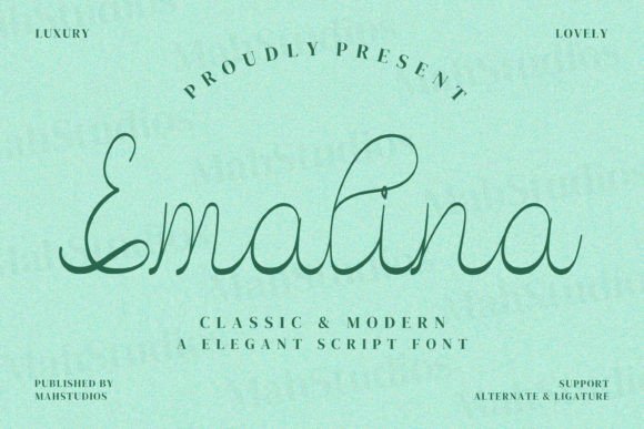 Emalina: A Modern Script Font for Branding Projects