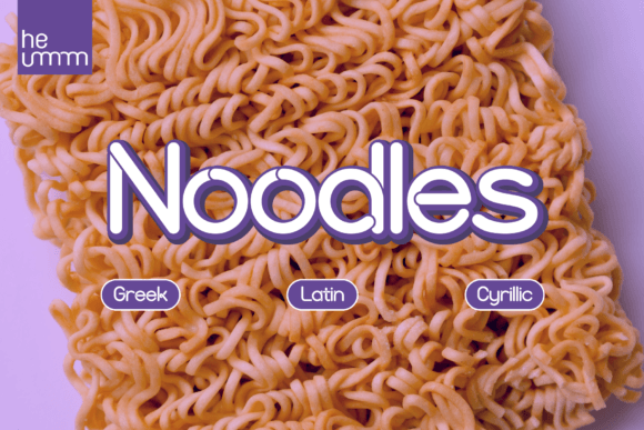 Hu Noodles: A Sleek Display Font for Web Design