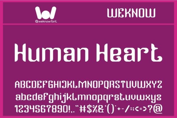 Human Heart Font for Modern Web Design