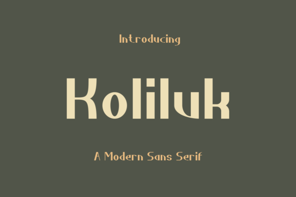 Koliluk Font for Bold Branding Projects