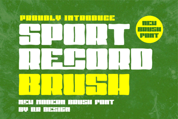 Sport Record Brush Font for Web Design